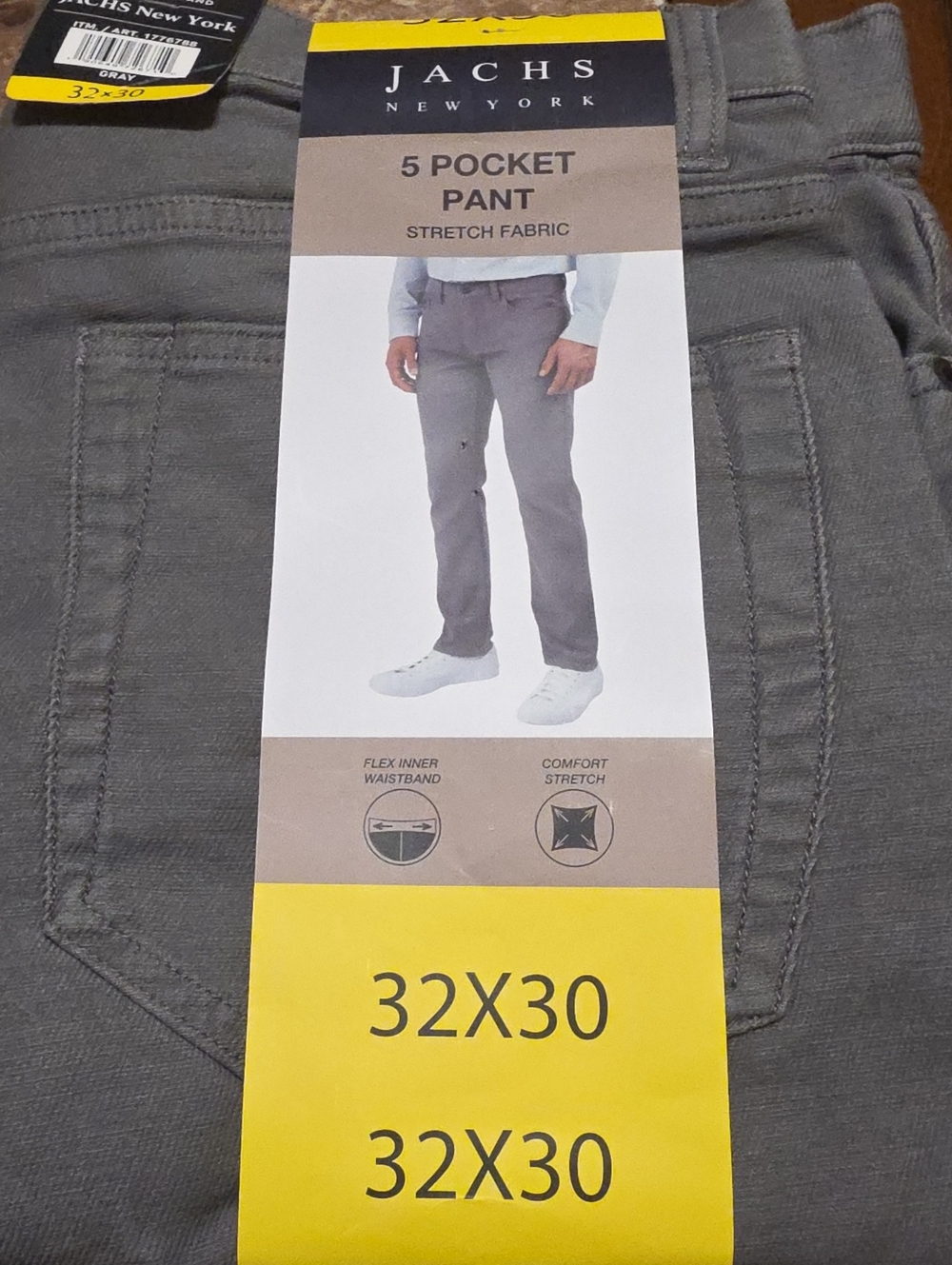 Jachs Men’s Straight Fit Jeans in Gray
